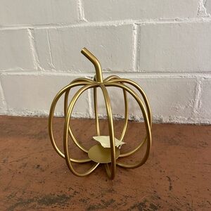 Pumpkin Gold Candle Holder